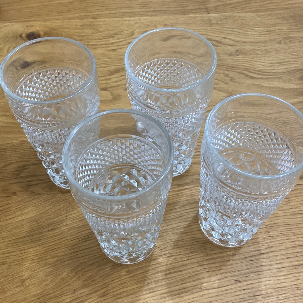 Set of 4 Anchor Hocking Wexford Glasses